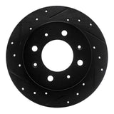 R1 Concepts 04-09 Kia Spectra Rear Left Drilled & Slotted Black Brake Rotor by R1 Concepts RNC-633-21008L