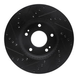 R1 Concepts 07-10 Kia Rondo (Canada) Front Right Drilled & Slotted Black Brake Rotor by R1 Concepts RNC-633-21009R