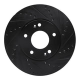 R1 Concepts 07-10 Kia Rondo (Canada) Front Right Drilled & Slotted Black Brake Rotor by R1 Concepts RNC-633-21009R