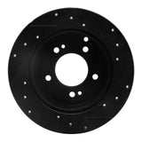 R1 Concepts 07-12 Kia Rondo (USA) Rear Left Drilled & Slotted Black Brake Rotor by R1 Concepts RNC-633-21010L