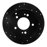 R1 Concepts 07-12 Kia Rondo (USA) Rear Left Drilled & Slotted Black Brake Rotor by R1 Concepts RNC-633-21010L