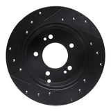 R1 Concepts 07-12 Kia Rondo (Canada) Rear Right Drilled & Slotted Black Brake Rotor by R1 Concepts RNC-633-21010R