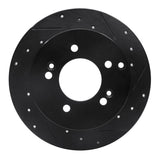 R1 Concepts 07-12 Kia Rondo (Canada) Rear Right Drilled & Slotted Black Brake Rotor by R1 Concepts RNC-633-21010R