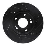 R1 Concepts 10-11 Kia Soul Front Left Drilled & Slotted Black Brake Rotor by R1 Concepts RNC-633-21012L