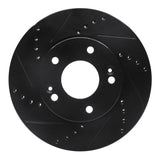 R1 Concepts 10-11 Kia Soul Front Left Drilled & Slotted Black Brake Rotor by R1 Concepts RNC-633-21012L