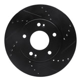 R1 Concepts 10-11 Kia Soul Front Right Drilled & Slotted Black Brake Rotor by R1 Concepts RNC-633-21012R