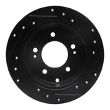 R1 Concepts 10-13 Kia Forte Rear Left Drilled & Slotted Black Brake Rotor by R1 Concepts RNC-633-21013L