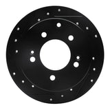 R1 Concepts 10-13 Kia Forte Rear Left Drilled & Slotted Black Brake Rotor by R1 Concepts RNC-633-21013L