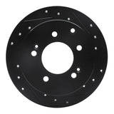 R1 Concepts 10-13 Kia Soul Rear Right Drilled & Slotted Black Brake Rotor by R1 Concepts RNC-633-21013R