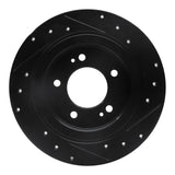 R1 Concepts 13-25 Hyundai Kona Rear Left Drilled & Slotted Black Brake Rotor by R1 Concepts RNC-633-21014L