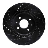 R1 Concepts 12-23 Hyundai Accent Front Right Drilled & Slotted Black Brake Rotor by R1 Concepts RNC-633-21015R
