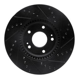 R1 Concepts 15-19 Kia Soul EV Front Left Drilled & Slotted Black Brake Rotor by R1 Concepts RNC-633-21016L