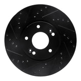 R1 Concepts 15-19 Kia Soul EV Front Left Drilled & Slotted Black Brake Rotor by R1 Concepts RNC-633-21016L