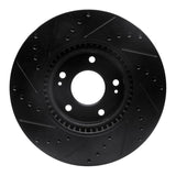 R1 Concepts 15-19 Kia Soul EV Front Right Drilled & Slotted Black Brake Rotor by R1 Concepts RNC-633-21016R