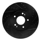 R1 Concepts 15-19 Kia Soul EV Front Right Drilled & Slotted Black Brake Rotor by R1 Concepts RNC-633-21016R