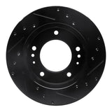 R1 Concepts 95-02 Kia Sportage (USA/Canada) Front Left Drilled & Slotted Black Brake Rotor by R1 Concepts RNC-633-21018L