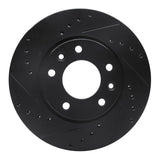 R1 Concepts 02-02 Kia Sedona Front Left Drilled & Slotted Black Brake Rotor by R1 Concepts RNC-633-21019L