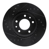 R1 Concepts 02-02 Kia Sedona Front Right Drilled & Slotted Black Brake Rotor by R1 Concepts RNC-633-21019R