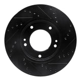 R1 Concepts 03-06 Kia Sorento Front Left Drilled & Slotted Black Brake Rotor by R1 Concepts RNC-633-21020L