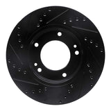 R1 Concepts 03-06 Kia Sorento Front Right Drilled & Slotted Black Brake Rotor by R1 Concepts RNC-633-21020R