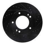 R1 Concepts 03-06 Kia Sorento Front Right Drilled & Slotted Black Brake Rotor by R1 Concepts RNC-633-21020R