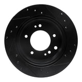 R1 Concepts 03-06 Kia Sorento Rear Left Drilled & Slotted Black Brake Rotor by R1 Concepts RNC-633-21021L