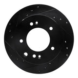 R1 Concepts 03-06 Kia Sorento Rear Left Drilled & Slotted Black Brake Rotor by R1 Concepts RNC-633-21021L