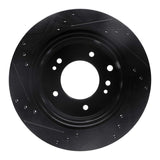 R1 Concepts 03-06 Kia Sorento Rear Right Drilled & Slotted Black Brake Rotor by R1 Concepts RNC-633-21021R