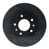 R1 Concepts 03-05 Kia Sedona Front Right Drilled & Slotted Black Brake Rotor by R1 Concepts RNC-633-21022R