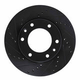 R1 Concepts 06-14 Hyundai Entourage Front Left Drilled & Slotted Black Brake Rotor by R1 Concepts RNC-633-21023L