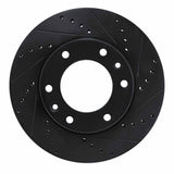 R1 Concepts 06-14 Hyundai Entourage Front Right Drilled & Slotted Black Brake Rotor by R1 Concepts RNC-633-21023R