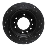 R1 Concepts 06-14 Hyundai Entourage Rear Left Drilled & Slotted Black Brake Rotor by R1 Concepts RNC-633-21024L