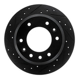 R1 Concepts 06-14 Hyundai Entourage Rear Left Drilled & Slotted Black Brake Rotor by R1 Concepts RNC-633-21024L