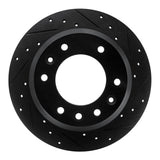 R1 Concepts 06-14 Hyundai Entourage Rear Right Drilled & Slotted Black Brake Rotor by R1 Concepts RNC-633-21024R