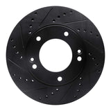 R1 Concepts 2007-2009 Kia Sorento Front Left Drilled & Slotted Black Brake Rotor by R1 Concepts RNC-633-21025L