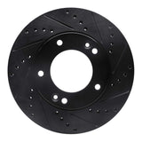 R1 Concepts 2007-2009 Kia Sorento Front Right Drilled & Slotted Black Brake Rotor by R1 Concepts RNC-633-21025R