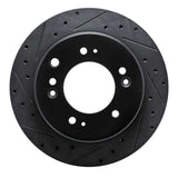 R1 Concepts 07-09 Kia Sorento Rear Left Drilled & Slotted Black Brake Rotor by R1 Concepts RNC-633-21026L