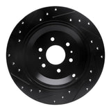 R1 Concepts 09-10 Kia BORREGO Rear Right Drilled & Slotted Black Brake Rotor by R1 Concepts RNC-633-21027R