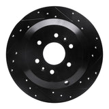 R1 Concepts 09-10 Kia BORREGO Rear Right Drilled & Slotted Black Brake Rotor by R1 Concepts RNC-633-21027R