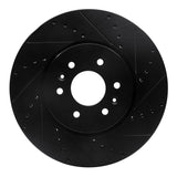 R1 Concepts 09-10 Kia BORREGO Front Right Drilled & Slotted Black Brake Rotor by R1 Concepts RNC-633-21028R