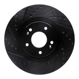 R1 Concepts 15-20 Kia Sorento Front Left Drilled & Slotted Black Brake Rotor by R1 Concepts RNC-633-21030L