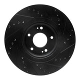 R1 Concepts 15-21 Kia Sedona Front Left Drilled & Slotted Black Brake Rotor by R1 Concepts RNC-633-21031L