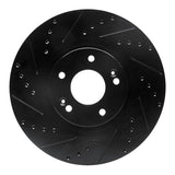 R1 Concepts 15-21 Kia Sedona Front Left Drilled & Slotted Black Brake Rotor by R1 Concepts RNC-633-21031L