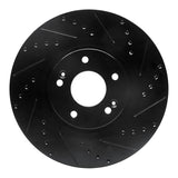 R1 Concepts 15-21 Kia Sedona Front Right Drilled & Slotted Black Brake Rotor by R1 Concepts RNC-633-21031R