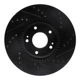 R1 Concepts 12-16 Kia Sportage (USA/Canada) Front Left Drilled & Slotted Black Brake Rotor by R1 Concepts RNC-633-21032L