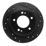 R1 Concepts 17-25 Hyundai Elantra Rear Right Drilled & Slotted Black Brake Rotor by R1 Concepts RNC-633-21034R