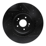 R1 Concepts 18-22 Genesis G70 Front Left Drilled & Slotted Black Brake Rotor by R1 Concepts RNC-633-21038L