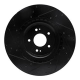 R1 Concepts 18-22 Genesis G70 Front Right Drilled & Slotted Black Brake Rotor by R1 Concepts RNC-633-21038R