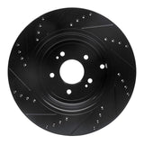 R1 Concepts 18-25 Genesis G70 Rear Right Drilled & Slotted Black Brake Rotor by R1 Concepts RNC-633-21039R