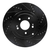 R1 Concepts 18-25 Genesis G70 Rear Right Drilled & Slotted Black Brake Rotor by R1 Concepts RNC-633-21039R